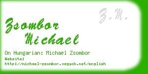 zsombor michael business card